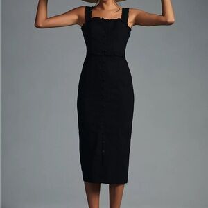 Anthropologie The Linden Slim Square-Neck Dress